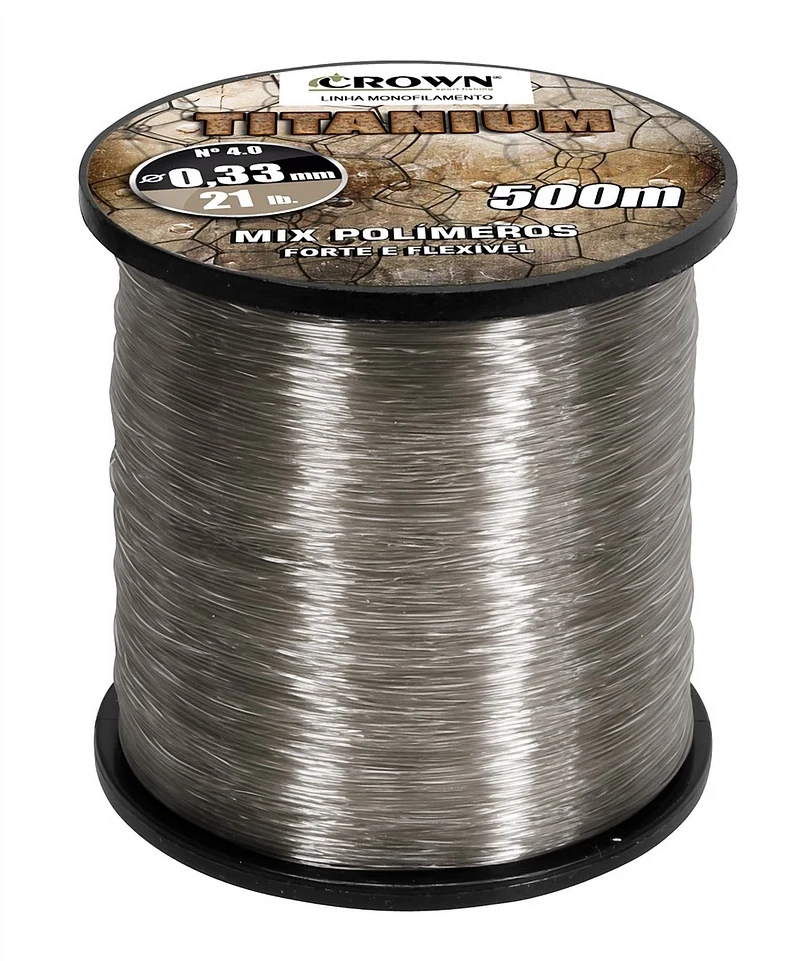 Linha Monofilamento Crown Titanium 500m