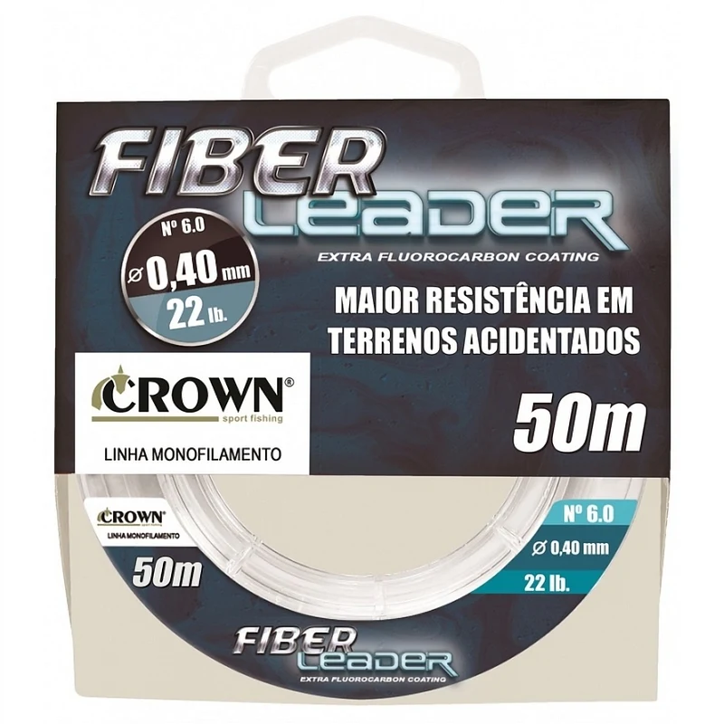 Linha Fluorcarbono Crown Fiber Leader 10m