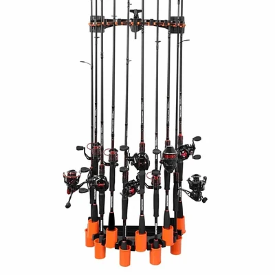 Rack para 10 varas com enrolador de linha KastKing V10LS Rod Rack W Line Spooling Station Black