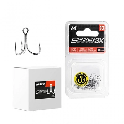 Garatéia Marine Sports Sanken Short Shank Black Nickel 4X Cartela