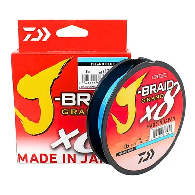 Linha Multifilamento Daiwa J-Braid Grand X8 150yd 135m Island Blue