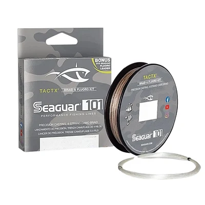 Linha Multifilamento Seaguar TACTX Braid &amp; Fluoro KIT 137m