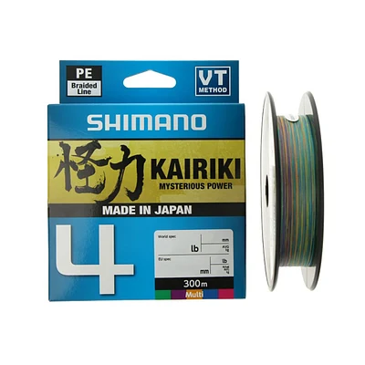 Linha Multifilamento Shimano Kairiki 4 - 300m Multi ( Multicolor )