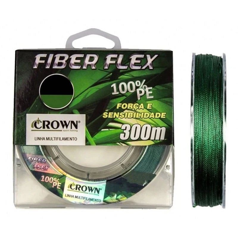 Linha Multifilamaneto Crown Fiber Flex 300m Cinza